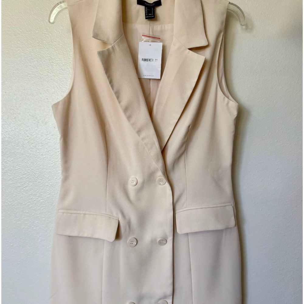 Forever 21 Cream Blazer Dress